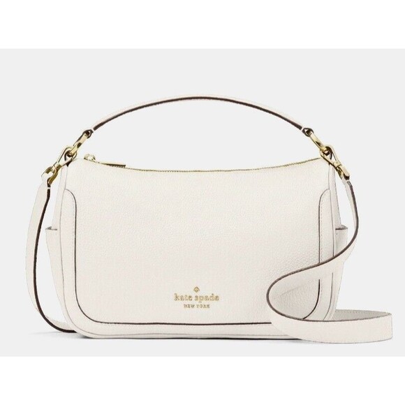 New Kate Spade Smoosh Satchel Hobo Crossbody Leather Parchment - Picture 1 of 4